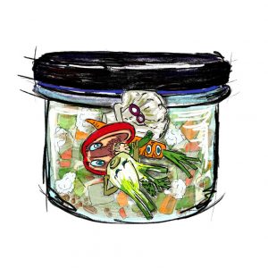 Gartengemüse Pickles