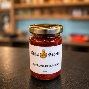 Peperoni-Chilisenf Chäs Stöckli